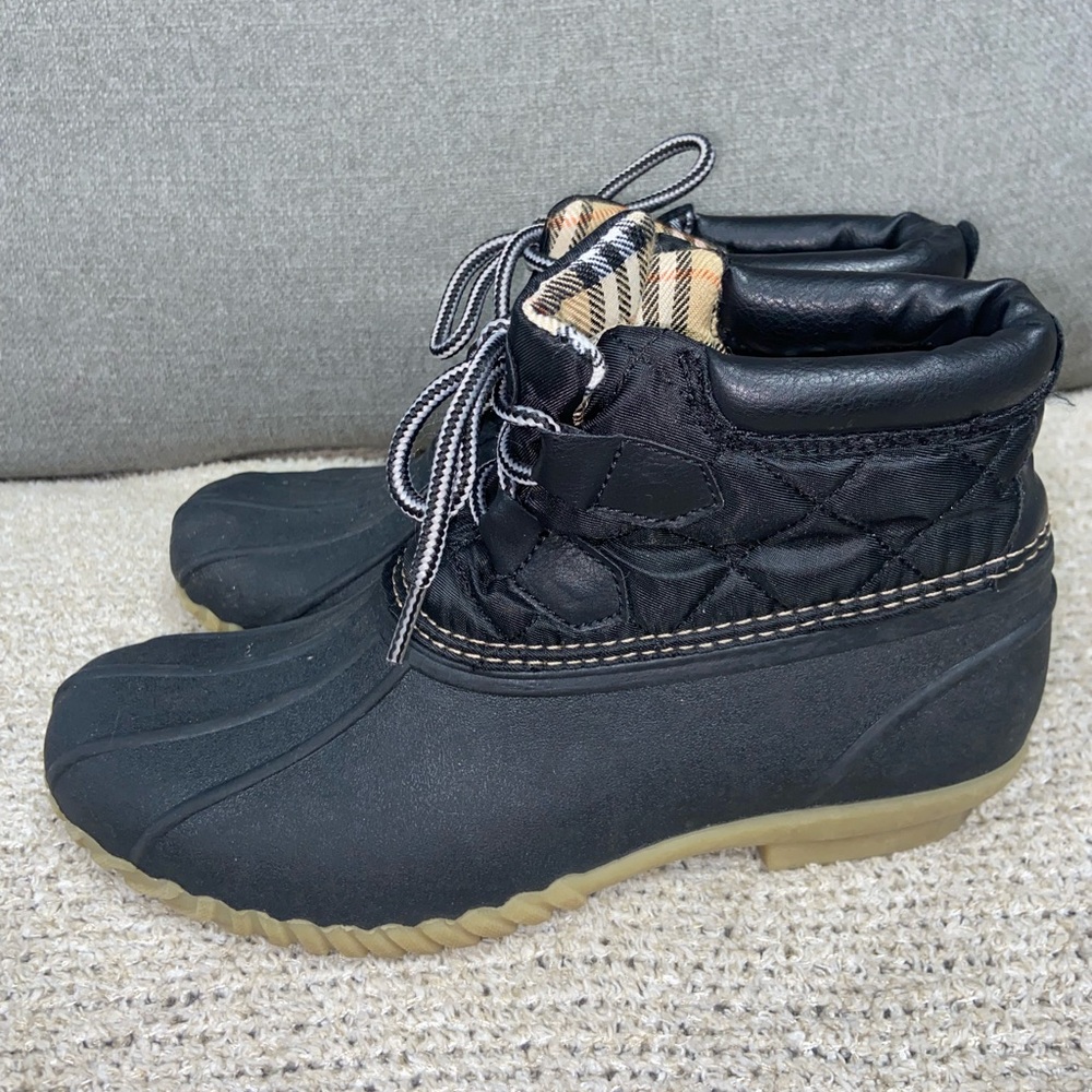 Skechers Snow Wet Weather Plaid Winter Ankle Boots Duck Boots